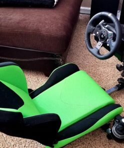 OpenWheeler GEN3 Racing Wheel Stand Cockpit Green on Black | Fits All Logitech G923 | G29 | G920 | Thrustmaster | Fanatec Wheels | Compatible with Xbox One, PS4, PC Platforms 27 812GrQucwVL