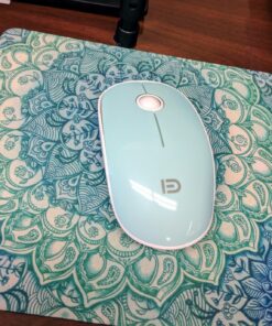 FD Wireless Mouse, V8 2.4G Optical Silent Cordless Mouse with USB Receiver and Manual, Slim Portable Travel Computer Mice for Laptop Desktop PC MacBook Chromebook, Mint Green 34 812I pTfKNL