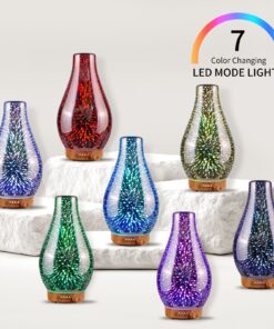 Alternative view of Porseme Essential Oil Diffuser 3D Glass Aromatherapy Ultrasonic Humidifier - 7 Color Changing LEDs, Waterless Auto-Off, Timer Setting, BPA Free for Home Hotel Yoga Leisure SPA Gift 100ml B1-100ml Volcano