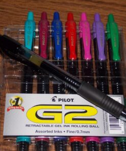 Pilot, G2 Premium Gel Roller Pens, Fine Point 0.7 mm, Assorted Colors, Pack of 8 Assorted Fashion 29 812JTF8jsfL