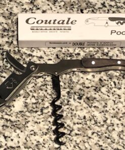 Pocket Prestige Waiters Corkscrew By Coutale Sommelier - Blackwood - French Patented Spring-Loaded Double Lever Wine Bottle Opener for Bartenders and Gifts - Sharp Micro-Serrated Knife 28 812K51CXwoL