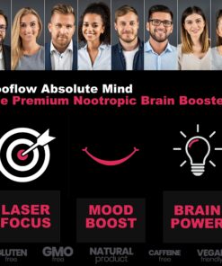 NOOFLOW Nootropic Brain Booster Supplement | The Premium Focus, Memory, Mood & Energy Formula | Smart Boost of 14 Ingredients for Natural Clarity | USA-Made Pills | 60 Capsules 24 812KNv6sdEL