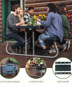Lifetime 22123 Folding Picnic Table, 6 Feet, Hunter Green 24 812KUX66qL