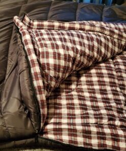 TETON Sports Mammoth Queen Size Sleeping Bag- Double Sleeping Bag – A Warm Bag The Whole Family can Enjoy – Great Sleeping Bag for Camping, Hunting and Base Camp. Compression Sack Included Grey (Cotton Flannel Liner) Mammoth 0F 41 812L7xFsWFL