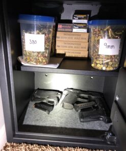 Amazon Basics Steel Home Security Safe with Programmable Electronic Keypad Lock, Secure Documents, Jewelry, Valuables, 1.52 Cubic Feet, Black, 13.8"W x 13"D x 16.5"H 49 812N9G6WOkL