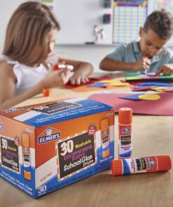 Elmer's Disappearing Purple School Glue Sticks, Washable, 7 Grams, 30 Count 19 812ObZwZ4L