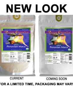 Divine Organics 2 Lb / 32 Ounce - Raw Peruvian Maca Powder - Certified Organic - Vegan, Antioxidant, Gluten Free - Mix in Coffee, Chocolate, Smoothies, Cereals - Yellow Peruvian Maca Root 15 812P2Qj6eL