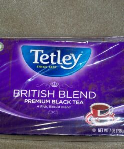 Tetley British Blend Premium Black, 80-Count Tea Bags, 7 Ounce, (Pack of 6) (Packaging may vary) 7 Ounce (Pack of 6) 19 812QNVIwsiL