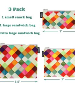 ARTOVIDA Artists Collective Reusable Lunch Baggies | Snack and Sandwich Bags with Zipper - Improved Dual Layer Design By Danny Ivan (Portugal) "Pass This on" Danny Ivan - Pass This On - Baggie-UPC 13 812R559hiMS