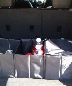 Cargo Foldable Multi Compartment Fabric Car Truck Van SUV Storage Basket Trunk Organizer and Cooler Set,Black,AK-018 Black 43 812ROgJMjL