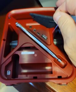 Eton - American Red Cross FRX3+ Emergency NOAA Weather Radio, Red, Digital Display, Hand Turbine, Solar Power, Red LED Flashing Beacon, 7 NOAA/Environment Canada Weather Bands, Phone Charger FRX3+ 41 812ROiwyzJL