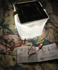 LuminAID 2-in-1 Solar Camping Lantern and Phone Charger - Inflatable LED Lamp for Camping, Hiking and Travel - Emergency Light for Power Outages, Hurricane, Survival Kits - As Seen on Shark Tank Firefly Warm White 150 Lumens 21 812RiMNXOhL