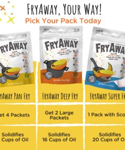 FryAway Pan Fry Cooking Oil Solidifier, Solidifies up to 8 Cups - Plant-Based Cooking Oil SolidifierPowder that Turns Used Oil to Hard Oil and Organic Waste - Easy to Use, Made in the USA 33 812S1AkMekL