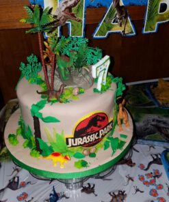 Prehistoric Roaming DINOSAURS 12 Piece Birthday CAKE Topper Set Featuring 3 Dinosaur Figures, Themed Decorative Accessories, Dinosaurs Average 2" to 2.5" Tall 21 812St93biML