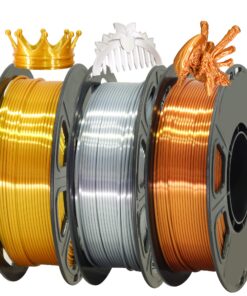 Shiny Silk Gold Silver Copper PLA Filament Bundle, 1.75mm 3D Printer Filament, Each Spool 0.5kg, 3 Spools Pack, with One 3D Printer Remove or Stick Tool MIKA3D 500g X 3 Silk Silver/Copper/Gold 27 812T6ZqC5DL