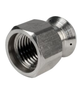 Sewer Jetter Kit 1/4" NPT x 100' Hose & 4.5 Orifice Button Nose Nozzle 4000 PSI 1/4 in. 19 812TpK6ttxL