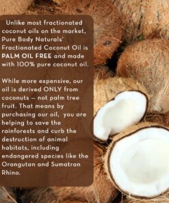 Organic Fractionated Coconut Oil for Skin and Hair, 4 fl oz - Liquid Carrier Oil for Diluting Essential Oils, Hair Growth & Skin Moisturizer - by Pure Body Naturals 29 812UAqAltpL