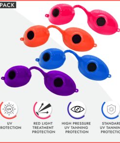 Super Sunnies UV Eye Protection, FDA Compliant Individual Tanning Bed Goggles Eyeshields, 12 Pack Mixed 8 812VN4eGtL