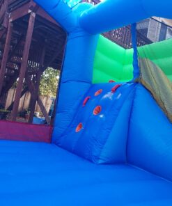 Bounceland Royal Palace Inflatable Bounce House, with Long Slide, Large Bouncing Area, Basketball Hoop and Sun Roof, 13 ft x 12 ft x 9 ft H, UL Strong Certified Blower, Castle Kids Party Theme With Blower 50 812Vd5MAU7L