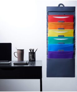 Amazon Basics Hanging 6 Pocket File Folders, 36 in - Multicolor 16 812VlGvkB0L