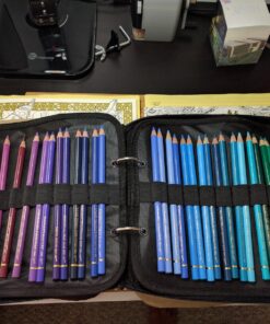 Derwent Pencil Case, Canvas Carry-All Bag Pencil Holder with Removable Shoulder Strap, Holds up to 132 Pencils and Supplies (2300671) , Brown Carry All 132 Capacity 53 812VvXkGoL