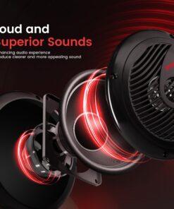 Pyle 6.5 Inch Dual Marine Speakers - 2 Way Waterproof and Weather Resistant Outdoor Audio Stereo Sound System with 150 Watt Power, Polypropylene Cone and Cloth Surround - 1 Pair - Pyle PLMR60B (Black) 25 812Wih2mM2L