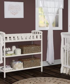 Dream On Me Emily Changing Table In White, Comes With 1" Changing Pad, Features Two Shelves, Portable Changing Station, Made Of Sustainable New Zealand Pinewood 25 812Xv1iUfWL