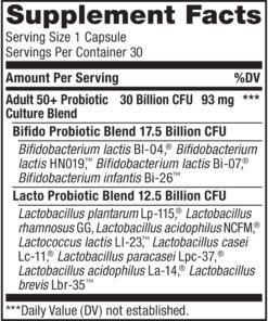 Renew Life Probiotic Adult 50 Plus Probiotic Capsules, Daily Supplement Supports Urinary, Digestive and Immune Health, L. Rhamnosus GG, Dairy, Soy and gluten-free, 30 Billion CFU, 30 Count 30 Count (Pack of 1) 17 812YWGdINL