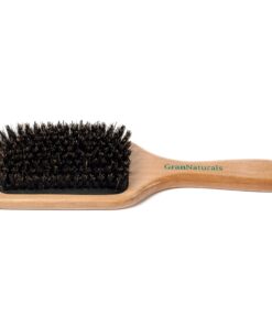 GranNaturals Boar Bristle Smoothing Hair Brush for Women and Men - Medium/Soft Bristles - Natural Wooden Large Flat Square Paddle Hairbrush for Fine, Thin, Straight, Long, or Short Hair 25 812YtxaYsL