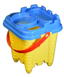 JustForKids Beach Toy Set, Summer Beach Fun Activity, Castle Bucket Sand Mold 16Piece Set, Play Kit for Kids with Heavy Duty Reusable Mesh Bag,Assorted,5",10060 20 812Z26omXaL