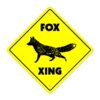Fox Crossing Sign Zone Xing | Indoor/Outdoor | 14" Tall Plastic Sign animals zoo wolf foxy wife girlfriend sexy fur 14" Tall X 14" Wide Plastic Sign