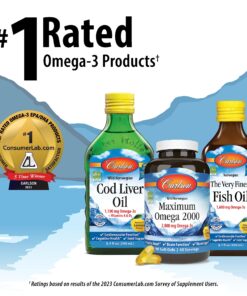 Carlson - Super Omega-3 Gems, 1200 mg Omega-3 Fatty Acids with EPA and DHA, Wild-Caught Norwegian Supplement, Sustainably Sourced Fish Oil Capsules, Omega 3 Supplements, 100+30 Softgels 130 Count (Pack of 1) 14 812ZGLIywRL