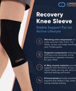 Copper Compression Knee Brace for Knee Pain - Copper Infused Knee Stabilizer Orthopedic Brace - Meniscus Tear, ACL, MCL, Arthritis, Joint Pain Relief, Running, Sports, Hiking. Fit for Men & Women. Original 2X-Large (Pack of 1) 13 812ayOXaF5L 1