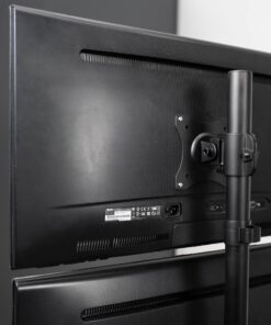 VIVO Dual Monitor Desk Mount Stand with Height Adjustment and VESA Plates for 2 LCD Ultrawide Screens up to 34 inches, Stacked Array, STAND-V002R Black 29 812cIexfZWL
