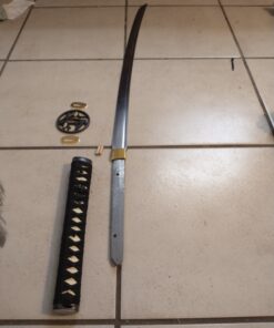 MAKOTO Handmade Sharp Katana Black Samurai Sword 40" Leaf 20 812clr4vywL