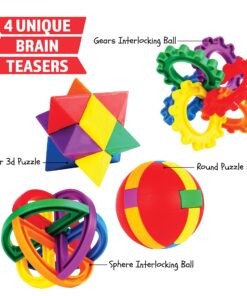 Alternative view of Neliblu Party Favors for Kids, 12 Pack (8.82 x 6.69 x 2.91) Fun Puzzle Balls - Goody Bag Fillers-Treasure Box Prizes for Classroom,Fidget Brain Teaser Puzzles Clear Instructional Videos Included