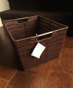 Whitmor Rattique Storage Tote Basket - Java 13W x 15D x 9.63H in. Brown 13W x 15D x 9.63H in. 18 812eTnDcdxL