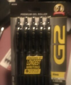 Pilot, G2 Premium Gel Roller Pens, Fine Point 0.7 mm, Black, Pack of 5 1 37 812ec0tzytL