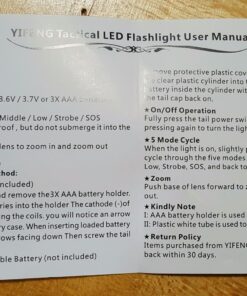 yIFeNG Tactical Flashlight Led Flashlight High Lumens S1000 - XML T6 Upgraded Flash Light Ultra Bright with Zoomable 5 Modes, Camping Accessories for Outdoor Emergency Gear (2 Pack) 2 Pack 59 812fQyC iQL