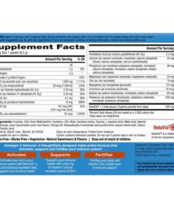 Emergen-C Immune+ Triple Action Immune Support Powder, BetaVia (R), 1000mg Vitamin C, B Vitamins, Vitamin D and Antioxidants, Super Orange – 30 Count 0.33 Ounce (Pack of 30) 27 812gHi7YIfL