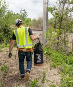 Klein Tools 5104CLRFR Canvas Bucket, Flame-Resistant Top Closing Tool Bucket, with Double-Reinforced Bottom, 100-Pound Load Rated 11 812gZaCpIJS