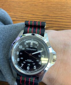 Hamilton Men's H64455533 Khaki King Series Stainless Steel Automatic Watch with Brown Leather Band 41 812h3C6pxFL