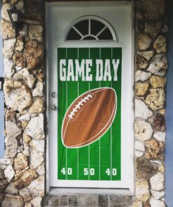 Alternative view of Game Day Football Door Cover Party Accessory (1 count) (1/Pkg) 1 Game Day