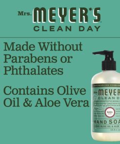 Mrs. Meyer's Hand Soap, Basil, 12.5 Fl Oz (Pack of 3) 16 812ievyS9NL