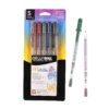 SAKURA Gelly Roll Metallic Gel Pens - Pens for Scrapbook, Journals, or Drawing - Dark Metallic Ink - Medium Line - 5 Pack Dark Metallic Gel 5 Count (Pack of 1)