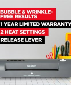 Alternative view of Scotch TL901X Thermal Laminator, 1 Laminating Machine, Gray, Laminate Photos, Holiday Decor and Gift Tags, For Holiday, Office and School Supplies, 9 in.