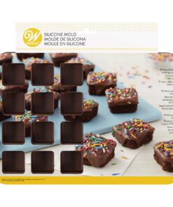 Wilton Bite-Size Brownie Squares Silicone Mold, 24-Cavity MINI Brown 27 812ljmMf50L