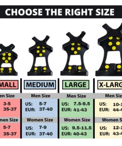 Limm Ice Snow Traction Cleats - Lightweight Crampon Cleats for Walking on Snow & Ice - Anti Slip Grippers Fasten Quickly & Easily Over Footwear - Protable Grips for Shoes and Boots XLarge (M 10 - 12 / W 12 - 14) All Purpose 11 812m8TUKxuL