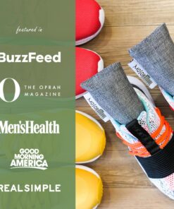 Moso Natural Shoe Odor Absorbers. A Scent Free Odor Eliminator for Shoes, Gym Bags and Sports Gear. Premium Moso Bamboo Charcoal Air Purifying Bag and Deodorizer. (One Pack of Two 75g Bags) 1 24 812mkJgqXKL