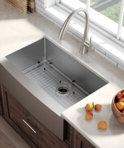 Kraus KHF200-30 Standart PRO Kitchen Stainless Steel Sink, 30 Inch Round Apron Single Bowl Rounded Apronfront 32 812o5WwaOIL